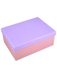 Коробка подарочная "Полосочки" 21*14*8.5см. картон