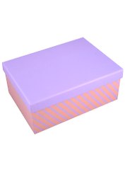Коробка подарочная "Полосочки" 21*14*8.5см. картон