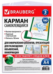 Карманы самоклеящиеся А4 03шт на любую поверхность