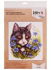 Набор для вышивания Klart Кот в васильках 8-110