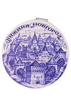 Зеркало мягкое Нижний Новгород,гжель (7см) (320-76-GZ)
