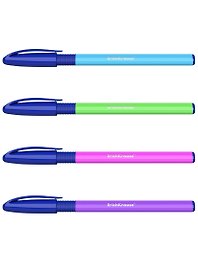 Шариковая ручка синяя 1 мм, U-109 Neon Stick&Grip, Erich Krause