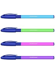 Ручка шариковая Erich Krause, U-109 Neon Stick&Grip, Ultra Glide Technology, синяя 1 мм