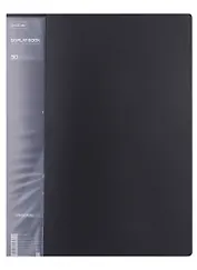 Папка 30ф А4 "STANDARD" пластик 0,6мм, черная  