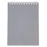 Блокнот А6 80л кл. "CANVAS" серый, пласт.обл, спираль