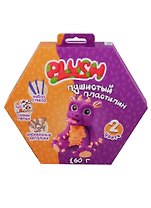 Набор для творчества, Пластилин пушистый ТМ PLUSH фиолетовый +оранжевый, 160гр.