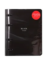 Тетрадь 120л кл. "Monochrome", песок, на кольцах, шелкография, обл. кож.зам