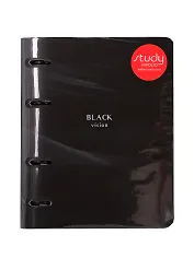 Тетрадь 120л кл. "Monochrome", песок, на кольцах, шелкография, обл. кож.зам