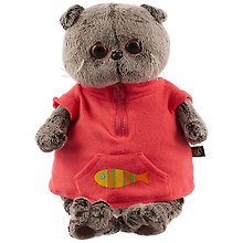 Игрушка мягкая Budi Basa, Басик в красном флисовом жилете (В1)