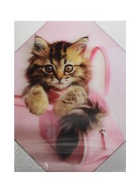 Постер 3D, Котенок в сумке (18х24) (HB-3694)