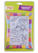 Набор д/творч Color Puppy Набор шарикового пластилина пластиковая картина Русалка 95474