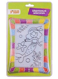 Набор д/творч Color Puppy Набор шарикового пластилина пластиковая картина Русалка 95474