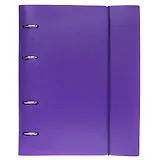 Тетрадь 120 листов, клетка, "Canvas" фиолетовая, на кольцах, на резинке