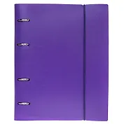 Тетрадь 120 листов, клетка, "Canvas" фиолетовая, на кольцах, на резинке