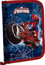 Пенал школьный 1отд. "Spider-man" 20,5*14*3,5см, ламин., печать по фольге, конгрев, крепление для канц.принадл., синий, Disney