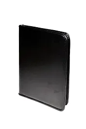 Папка деловая 250*350 кожзам, черная люкс, 4 кармана, ручка-петля, Канцбург