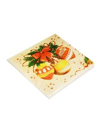 Салфетки для декупажа двухслойные 33*33 Новогодние Игрушки