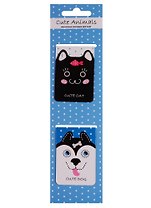 Магнитные закладки «Cute animals», голубые, 2 штуки