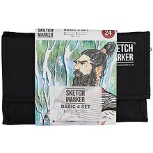 Маркеры 24цв "Basic 4", сумка-органайзер, Sketchmarker