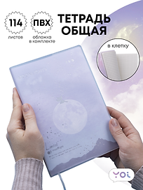 Тетрадь общая «Moonlignt», 114 листов в клетку, А5 - Yoi