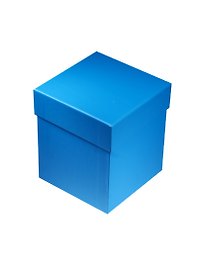 Коробка подарочная "Неон голубая" 8*8*9см, картон, Хансибэг