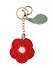 Брелок вязаный Цветок красный (текстиль) (9см) (12-4305-202507-KNIT1) - 1