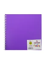 Блокнот для эскизов 185*185 50л "Notes" 120г/м2, фиол.пласт.обл, спираль, Canson