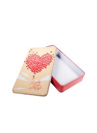 Шкатулка Воздушные КТ Шары в форме сердца (20х11х4) (металл) (12-07285-B-CZ-9)