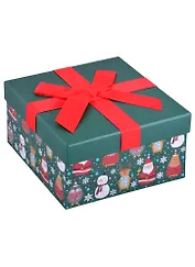 Коробка подарочная "Новогоднее настроение" 17*17*9.5см, картон