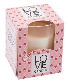 Свеча ароматическая в стакане Love candle Rosa (120г) (коробка)