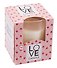 Свеча ароматическая в стакане Love candle Rosa (120г) (коробка) - 0