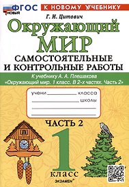 Окружающий мир. 1 класс. Самостоятельные и контрольные работы. К учебнику А. А. Плешакова "Окружающий мир. 1 класс. В 2-х частях. Часть 2"