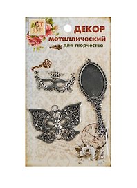 Набор Декор металл Карнавальная ночь (807423) (3шт) (Арт Узор) (упаковка)