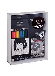 Набор канцелярский "Аниме", черно-белый