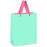 Пакет А6 14*11*6,5 "Bright turquoise" жен., бум.мат.ламинатПакет подарочный 11*14*6,5см MESHU "Bright turquoise", отд. фольгой, выборочный лак, матовая ламинация - 0