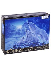 Пазл «Волки и Ночные горы» 1000 элементов, KonigsPuzzle