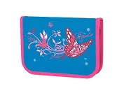 Пенал Tiger Enterprise "Noble Collection" 19.5x13.5x3.3см (для девочек) с наполнением 23предм. 1 отд. на молнии 1705/B/TG