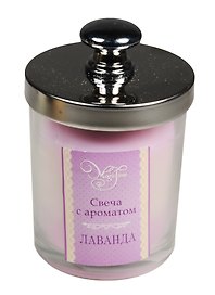 Сувенир Феникс Презент Свеча декоративная ароматиз. парафиновая с ароматом Лаванды 6,7*6,7*9,7см