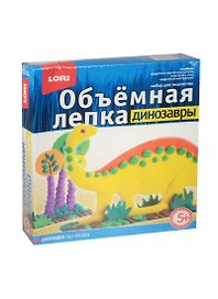 LORI Ол-014 Лепка объемная Динозавры Диплодок (набор д/творч.) (5+) (коробка)