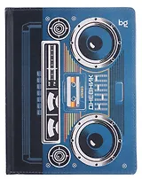 Дневник шк. "Кассетный плеер" 7БЦ, иск.кожа, полноцв.печать, тиснение фольгой, ляссе