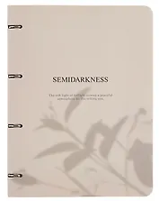 Тетрадь А4 120л кл. "Shadow", бежевый, на кольцах, мел.картон, микротекстурирование, ламинация