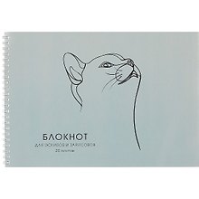 Альбом для рисования «Мой котик» Listoff А4, 20 листов, спираль