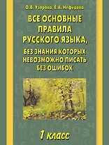 Все основные правила русского языка, без знания которых невозможно писать без ошибок: 1-й класс