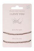 Набор парных браслетов «Морзе. I Love You», Lafilaf - 1