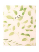 Блокнот А6 80л кл. "Premium. NATURAL LEAVES" пласт.обл., спираль, офсет 80г/м2