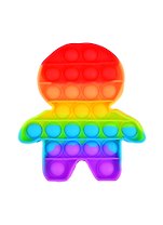Поп ит. Игрушка-антистресс с пузырьками Радужный человечек (Pop-It) (12х11,5см) (JSC8116)