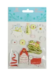 Бумажные 3D стикеры для ручного творчества (X3D-13) (Рукоделие) (упаковка)