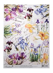 Декупажная карта Ирисы А4 (DK3030) (упаковка)