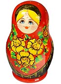 Матрешка 10 предм. "Узор", арт. С-11 (95 с поталью) - 1