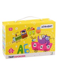 Пазл «Алфавит Паровозик» 21 элемент, Dodo